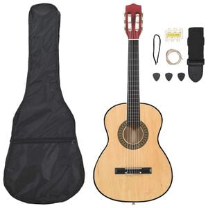 vidaXL 8 Piece Classical Guitar Beginner Set 3/4 36"