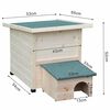 @Pet Hedgehog House White Solid pine wood XL Sturdy Hedgehog House