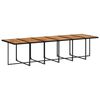 vidaXL Patio Dining Set Set of 12 Black and Brown