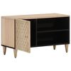 vidaXL TV Cabinet Bleach Natural Solid mango wood Medium TV Cabinet