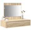 vidaXL Dressing Table Brown 32.68 x 15.75 x 27.56 in Engineered Wood