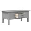 vidaXL Coffee Table Grey Solid pine wood, engineered wood, metal 39.4 in