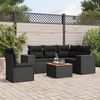 vidaXL Garden Sofa Set Black