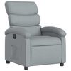 vidaXL Electric Recliner Chair Light grey Polyester, metal, wood Medium