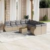 vidaXL Garden Sofa Set Beige, Light Grey