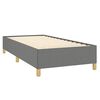vidaXL Bed Frame Dark Grey Polyester, Plywood, Engineered Wood Twin XL