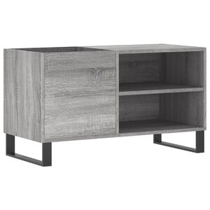 vidaXL Record Cabinet Grey Sonoma Engineered Wood, Iron Medium