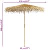 vidaXL Garden Parasol Brown Bamboo and Banana Leaf Large Foldable