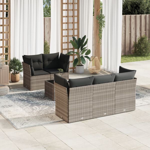 vidaXL Garden Sofa Set Light grey, Dark grey