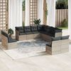 vidaXL Garden Sofa Set Light Grey, Dark Grey (cushions)