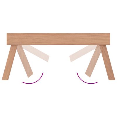 vidaXL Folding Tray 21.7"x13.8"x9.8" Solid Wood Teak