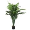 vidaXL Artificial Palm Tree Green PE, Iron, Textile fiber, Plastic Medium