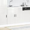 vidaXL Sink Base Cabinet High gloss white Engineered wood Medium