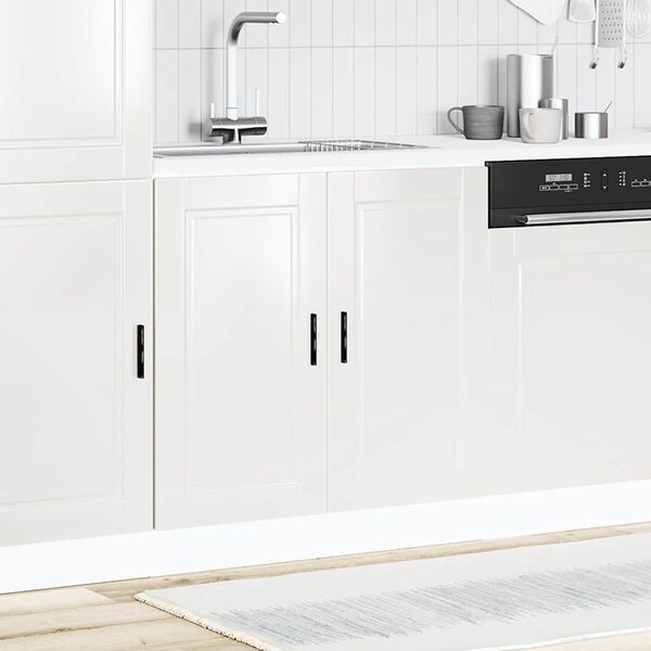 vidaXL Sink Base Cabinet High gloss white Engineered wood Medium