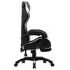 vidaXL Racing Chair White and black Faux leather, PVC, polyester, cotton