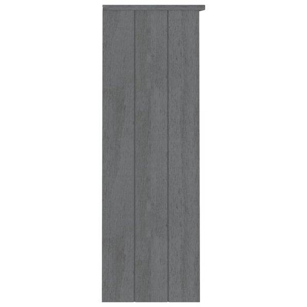 vidaXL Top For Highboard Dark Grey Solid Pine Wood, MDF
