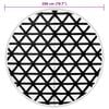 vidaXL Outdoor Carpet Black Polypropylene (PP) 78.7 in diameter
