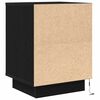 vidaXL Bedside Cabinet Black Engineered wood Bedside Cabinet Rectangular