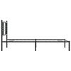 vidaXL Bed Frame Black Powder-Coated Steel Twin Bed Frame Rectangular
