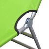 vidaXL Sun Lounger Apple Green Polyester One Size Foldable Sun Lounger