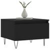 vidaXL Coffee Table Set of 2 Black Engineered wood Medium Coffee Table