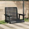 vidaXL Garden Swing Chair Black Solid fir wood Single Comfy