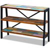 vidaXL Side Table Multicolor Reclaimed wood and steel Small