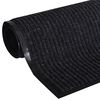 vidaXL Doormat Black Polyester 47.2 x 70.9 in Doormat Rectangular