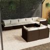 vidaXL Garden Lounge Set Brown PE rattan Large Modular