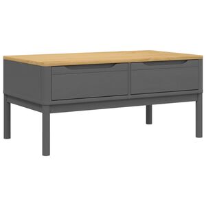 vidaXL Coffee Table Grey Solid pine wood 39 x 21.9 x 17.7 in