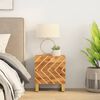 vidaXL Bedside Cabinet Brown and Black Solid Mango Wood, MDF, Iron Compact