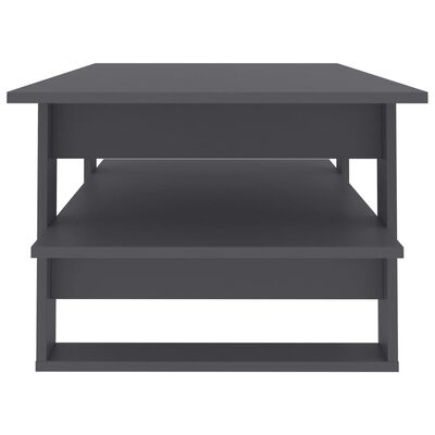 vidaXL Coffee Table Gray 43.3"x21.7"x16.5" Engineered Wood