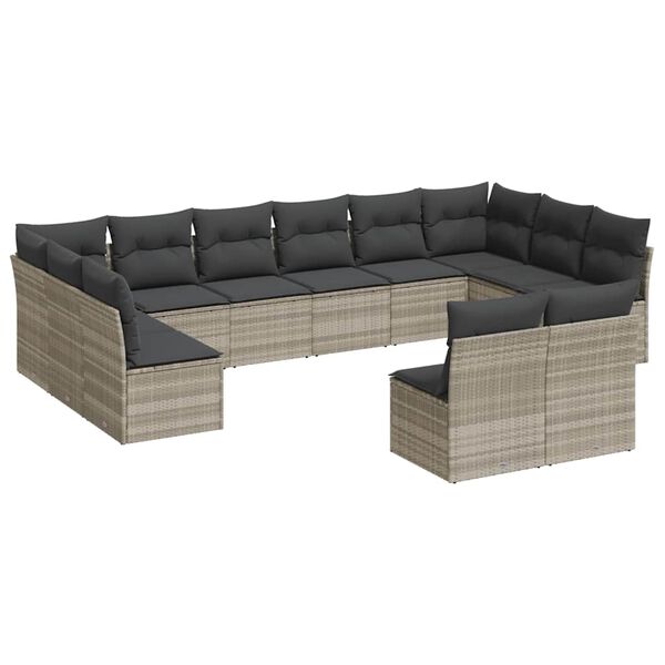 vidaXL Garden Sofa Set Light grey, Dark grey
