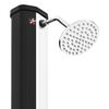 vidaXL Solar Shower Black and silver ABS Large UV-resistant materials