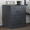 vidaXL Bedside Cabinet Anthracite Steel Bedside Cabinet Rectangular