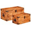 vidaXL Storage Box Rough Mango Wood Multiple Sizes Included Sturdy