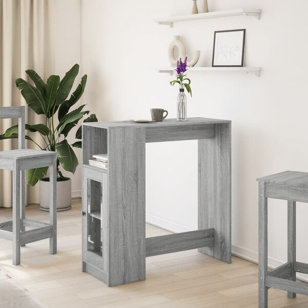 vidaXL Bar Table Grey Sonoma Engineered wood Tall Bar Table