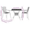 vidaXL 3 Piece Bistro Set Black Cast Aluminum