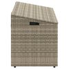 vidaXL Garden Storage Box Light Grey PE Rattan Garden Storage Box