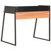 vidaXL Desk Black and Brown Engineered wood and powder-coated steel