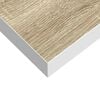 vidaXL Wall Shelf Oak and White Honeycomb MDF, Metal 9.1 x 9.3 x 1.5 in