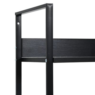 vidaXL 3-Layer Book Shelf Black 23.6"x10.9"x35.6" Engineered Wood