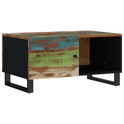 vidaXL Coffee Table 31.5"x19.7"x15.7" Solid Wood Reclaimed&Engineered Wood