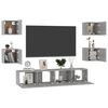 vidaXL TV Cabinet Concrete Gray Engineered Wood Large TV Cabinet