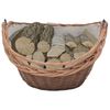 vidaXL Firewood Basket with Handle 23.6"x17.3"x21.7" Natural Willow