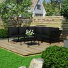 vidaXL Garden Lounge Set Black and Anthracite