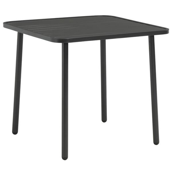 vidaXL Steel Dining Set Dark gray E-coated steel, powder-coated steel