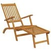 vidaXL Deck Chair Natural wood Solid acacia wood Standard Foldable