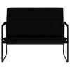 vidaXL Bench Black Faux Leather, Metal, Plywood 39.4 x 25.2 x 31.5 in