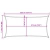 vidaXL Sunshade Sail 1.75 oz/ft² Brown 6.6x11.5' HDPE